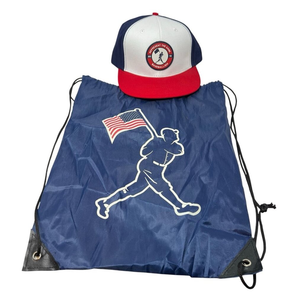 Baseballism Flagman Snapback Retro Dad Hat Cap Drawstring Bag Logo Baseball Lot